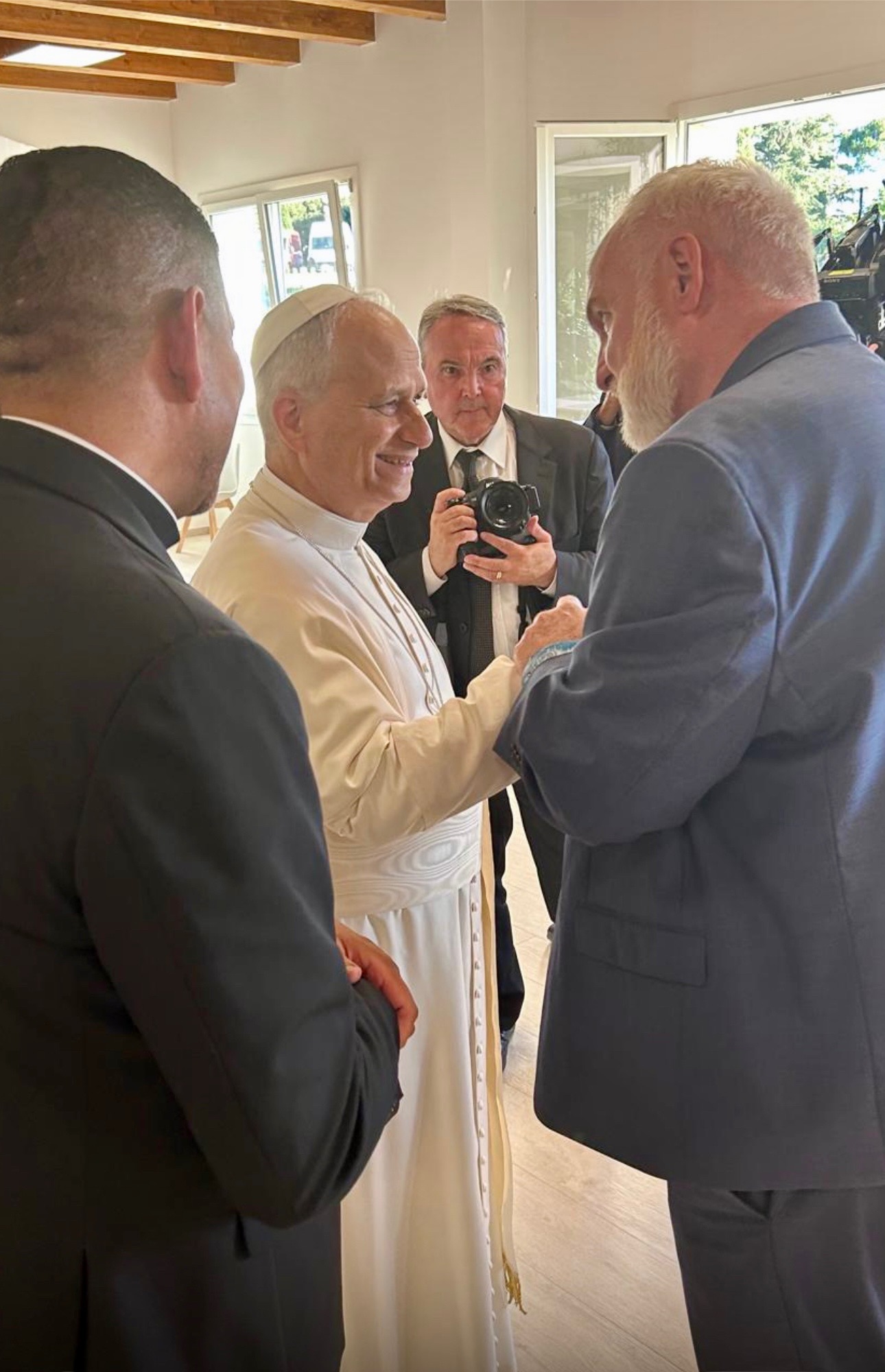 Chef Art Smith with Pope Francis at Castel Gandolfo